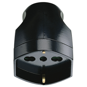 2P+T 16A <b>Universal</b> Axial <b>Socket</b> Black Plug And <b>Socket</b> For Electrical Connection - Product Image 1