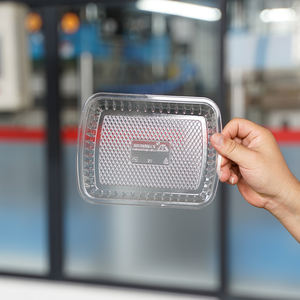 Vollautomatische <span class=keywords><strong>3</strong></span>-Stationen PP & HIPS Kunststoff-Lebensmittel-Eierkarton Thermoform-Pumpmaschine mit Touchscreen-Steuerung Produktionslinie - Product Image 1