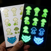 Autocollant découpé sur mesure en PVC holographique phosphorescent imperméable pour bougies et loisirs créatifs