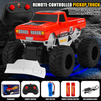 Flytec - Camioneta a Escala 1:32 con Control Remoto de 2.4GHz y 4 Canales, Eléctrica, Todoterreno, con Luces, Lista para Usar en Interiores y Exteriores
