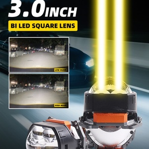 เลนส์ไฟหน้ารถยนต์แบบสี่เหลี่ยมสั้น SU7 Bi Led ดีไซน์ไฟสูงแบบคู่ 76w ไฟสูง 48w ไฟต่ำ ใช้ได้กับรถยนต์ทั่วไป - Product Image 5