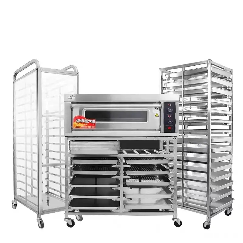 New Hot Selling Portable Modern Stainless Steel Restaurant factory direct sale high quality Bakery Tray Rack Trolley
