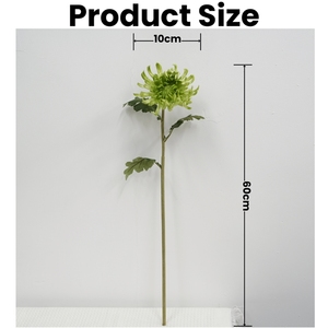 Fleur artificielle haut <span class=keywords><strong>de</strong></span> gamme LUYI, dahlia/chrysanthème vert à tige unique en PU, toucher réel, pour mariage, Saint-Valentin, Noë<span class=keywords><strong>l</strong></span>, décoration intérieure - Product Image 2