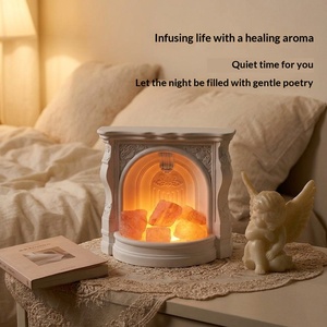 Lámpara de Sal del Himalaya Estilo Chimenea y Kit de Portavelas, un Regalo de Aromaterapia Ideal para el Día de la Madre - Product Image 5