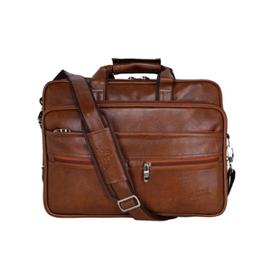 Sac pour ordinateur portable en cuir véritable raffiné, fabriqué à partir de cuir 100% pur, avec sangle réglable et compartiment sécurisé pour ordinateur portable - Product Image 3