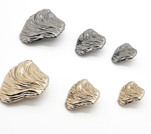 Nút kim loại vuông cổ điển thân thiện với môi trường thơm gió Shank phong cách tiên tiến cảm giác Áo rãnh nếp nhăn nút hợp kim kẽm - Product Image 2