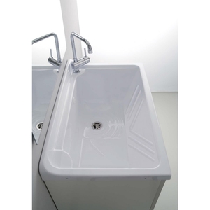Mueble de Baño Prefabricado Impermeable con Lavabo y Tablero de Polipropileno de 50x50cm - Product Image 2