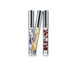 Nhãn Hiệu Riêng Lip Gloss Với Bất Flower Petals Dưỡng Ẩm Lip Plumper Bóng Cánh Hoa Truyền Lip Oil Hydrating Son Môi