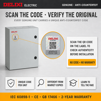 Boîtier de distribution DELIXI JXF pour éclairage, coffret métallique, unité de consommation, montage en surface, certifié CE, IP54, 220/380V AC