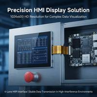 Módulo LCD TFT de 7 Pulgadas 1024x600 con Interfaz MIPI de 30 Pines, Panel de Pantalla de Grado Industrial para Control de Sistemas Integrados