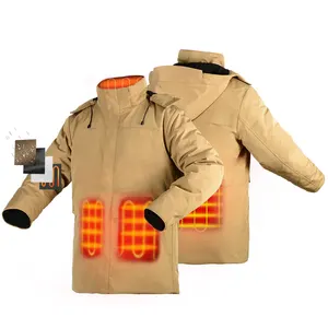 Veste chauffante pour compagnon de pêche d'hiver pour résistance au froid Batterie rechargeable Costume d'hiver