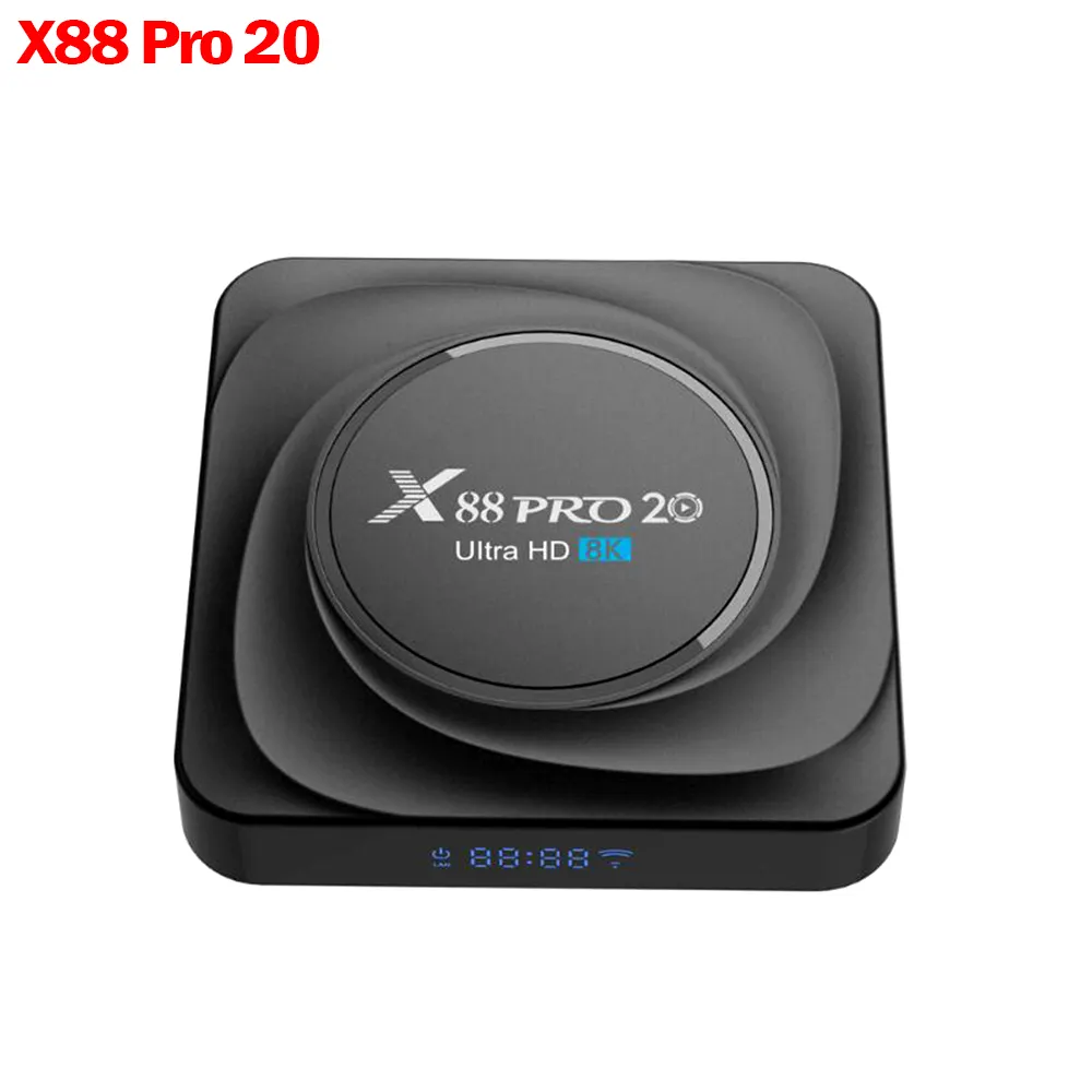 Android 11.0 X88 Pro 20 rk3566 rk3566 2.4G 5g kép Wifi LAN 1000M bt4.2 8K H.265 HD x88pro Set Top Box TV Box