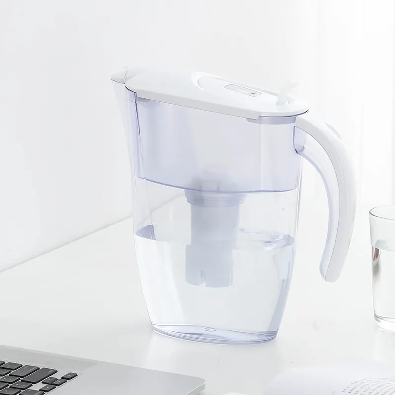 Carafe à eau filtrée, 2.4 litres en 10 tasses, PH naturel 9.5 équilibre minéral alcalin ioniseur