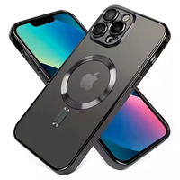 Funda Magnética de Lujo con Carga Inalámbrica para iPhone 18 17 16 Pro Max Plus, Carcasa Transparente con Borde Electrochapado