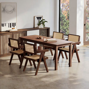 Rắn gỗ ăn uống ghế phong cách cổ điển tay vịn tựa lưng cho nhà Internet nổi tiếng Nhà hàng sử dụng lấy cảm hứng từ mây ghế thiết kế - Product Image 5