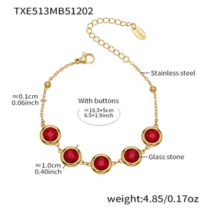 Parure de bijoux exquise en acier inoxydable avec zircon taillé pour femme : boucles d'oreilles, petit collier superposé et bracelet - Product Image 2