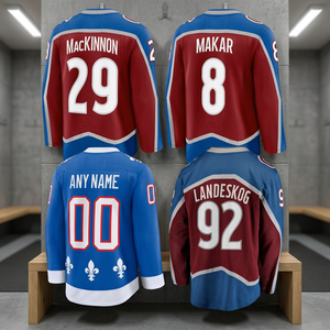 Camiseta de Hockey sobre Hielo de los Colorado Avalanche, Unisex, Sublimada, 100% Poliéster, Malla 3D, Absorbe la Humedad, Manga Larga, Cuello Redondo, Adulto, Holgada - Product Image 3