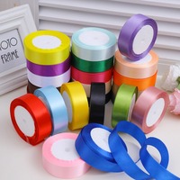 Vente directe d'usine, ruban en tissu polyester de 2,5 cm, décoration de gâteaux, ruban pour emballage de boîtes cadeaux faits à la main, vente en gros