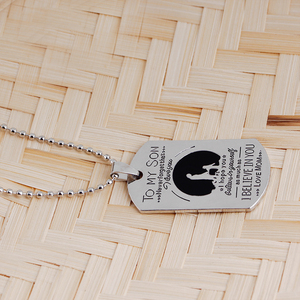 Collana con Ciondolo in Lega di Zinco ZRM Fashion '<span class=keywords><strong>Mamma</strong></span> e Figlio' con Targhetta 'Mano nella Mano' per Figlio, Regalo di Anniversario da <span class=keywords><strong>Mamma</strong></span> con Amore - Product Image 3