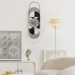 Wozoom Nordic Style Geometric Wall <b>Clock</b> <b>Battery</b> Powered Quartz Movement Living Room Decor Modern Artistic Design - Product Image 3