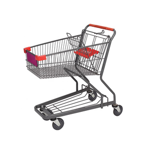 アジアスタイルショッピングトロリースーパーマーケット機器金属折りたたみトロリー - Product Image 3