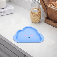 Assiette mignonne en forme de nuage en silicone pour bébé vaisselle pour enfants pour les repas des enfants