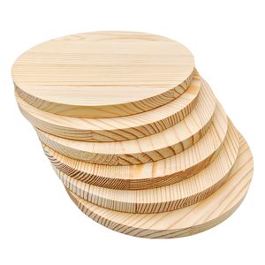 Pine Wood Round Plaque Carved <b>Wooden</b> <b>Sign</b> Polished Table Decor <b>for</b> DIY Crafts <b>Home</b> Decoration - Product Image 1