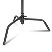 Kit de support C-Stand 40'' noir 3,3 m/11' avec base de support détachable et ensemble de bras - Noir mat, acier inoxydable lourd de qualité supérieure