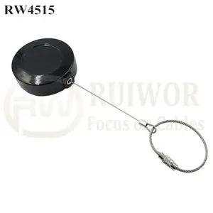 RUIWOR RW4515 철사 밧줄 반지 캐치 플러스 둥근 철회 가능한 안전 밧줄