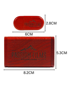 Ổ USB gỗ khắc logo tùy chỉnh, tặng kèm hộp, dung lượng 8GB 16GB 32GB, USB 2.0, quà tặng cưới - Product Image 3