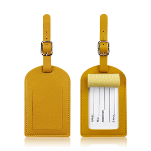 Custom PU Leather Luggage Tags Privacy Protected Name Tags Backpack <b>Suitcase</b> <b>Accessories</b> - Product Image 6