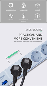 Enchufe de Mesa Tipo EU Serie VEGA con 3 Tomas de Corriente 16A, Conexión a Tierra Estándar, Protección Contra Incendios y Protección de Puerta para Uso Comercial - Product Image 6