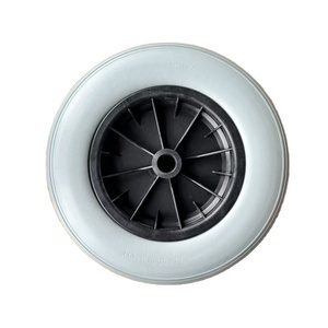 14 \ "rắn PU lốp xe cút kít Caster bánh xe thép bền cao su Polyolefin 20 mm trục mới cho ngành công nghiệp xây dựng - Product Image 3