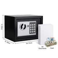 JBElectronic Safe Kompakter Digitaler Tresor mit Tastatur, Diebstahlsicher, Stahlkonstruktion für Zuhause, Büro & Geschäft, Aufbewahrung von Wertsachen