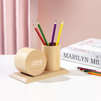 Jam meja kayu Alarm