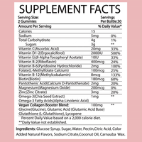 Bonbons pour les cheveux des femmes de marque privée Multi Vegan Multivitamin avec Omega-3, Folate, Vegan Collagen Booster Blend