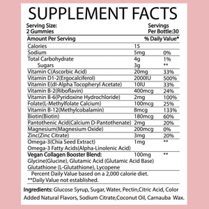 Gummies per capelli da donna con etichetta privata multivitaminico Multi vegano con Omega-3, folato, miscela di collagene vegano - Product Image 3