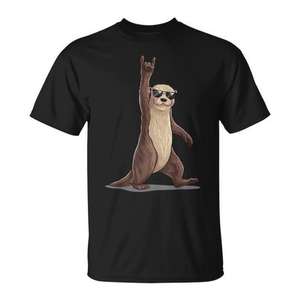 Camiseta Otter Rock On Rock And Roll para hombres, mujeres y niños - Product Image 1