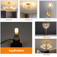 Ampoule LED G9 120 Volt T4 Bi-Pin Base Blanc Chaud Ampoule LED Miniature pour Lustres Pendentifs Armoires Luminaires