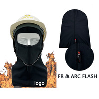 FR arc flash cagoule noir Logo personnalisé pompier casque de soudage doublure casque de moto cagoule intégrale protection de la tête