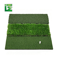 Tapis de golf personnalisé 3-en-1, triple gazon, pliable, pour l'entraînement au swing, au chipping et au putting, aide à l'entraînement au golf