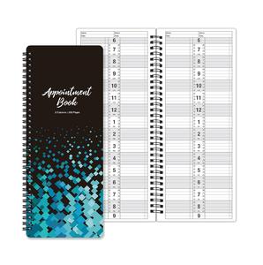 Libro degli appuntamenti del salone-11.5 "X 4.7", 2 colonne, senza data, 6-ore 9, rilegatura a doppio filo, 200 pagine, parrucchiere-nero - Product Image 1