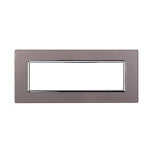 Starlight 7P Series Silver Glass Plate Compatible with Vimar Plana <b>Wall</b> <b>Switches</b> - Product Image 1