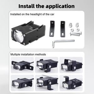 Công suất cao 90 Wát lưới tản nhiệt <span class=keywords><strong>LED</strong></span> Ống Kính 3000K 6000K <span class=keywords><strong>LED</strong></span> ống kính ánh sáng phụ trợ DRL H4 H7 H11 xe máy Sương Mù Ánh Sáng - Product Image 2