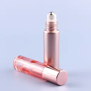 5Ml 10Ml Hoge Kwaliteit Unieke Roze Navulbare Custom Private Label Glas Parfum Olie Display Flessen