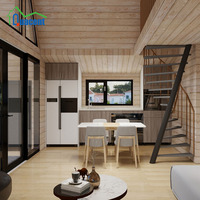 Villa de luxe moderne à deux étages, construction rapide, maison préfabriquée, maison en bois triangulaire, maisonnette, kit de maisonnette