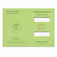 Carpeta Personalizada A4 9x12 con Grapas Laterales para Copias de Impuestos de Rentas, con Ventanas para Documentos y Dos Bolsillos para Preparadores de Impuestos Profesionales