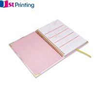 Agenda Elisabeth's Dream 2027 con espiral, organizador impreso, cuaderno con cubierta floral rosa, cuaderno con espiral.