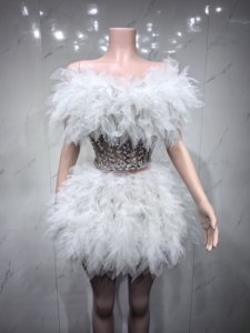 Ensemble Haut et Jupe Sexy en Dentelle, Robe Rose <span class=keywords><strong>Tendance</strong></span>, Club Dragqueen 303, Performance Y001 - Product Image 4