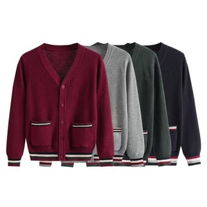 เสื้อคาร์ดิแกนสวมหัวแขนยาวสำหรับผู้หญิงชุดนักเรียนสไตล์อังกฤษเสื้อคาร์ดิแกนด้านนอกปรับแต่งได้ - Product Image 1